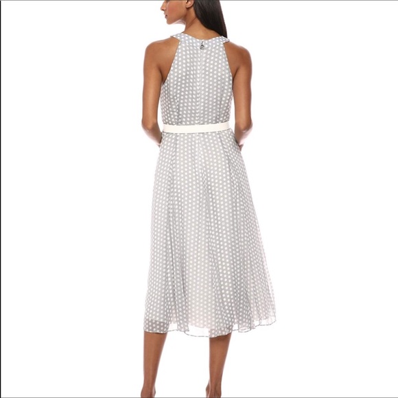 TOMMY HILFIGER Gray Polka Dot Sleeveless D… - Picture 4 of 16